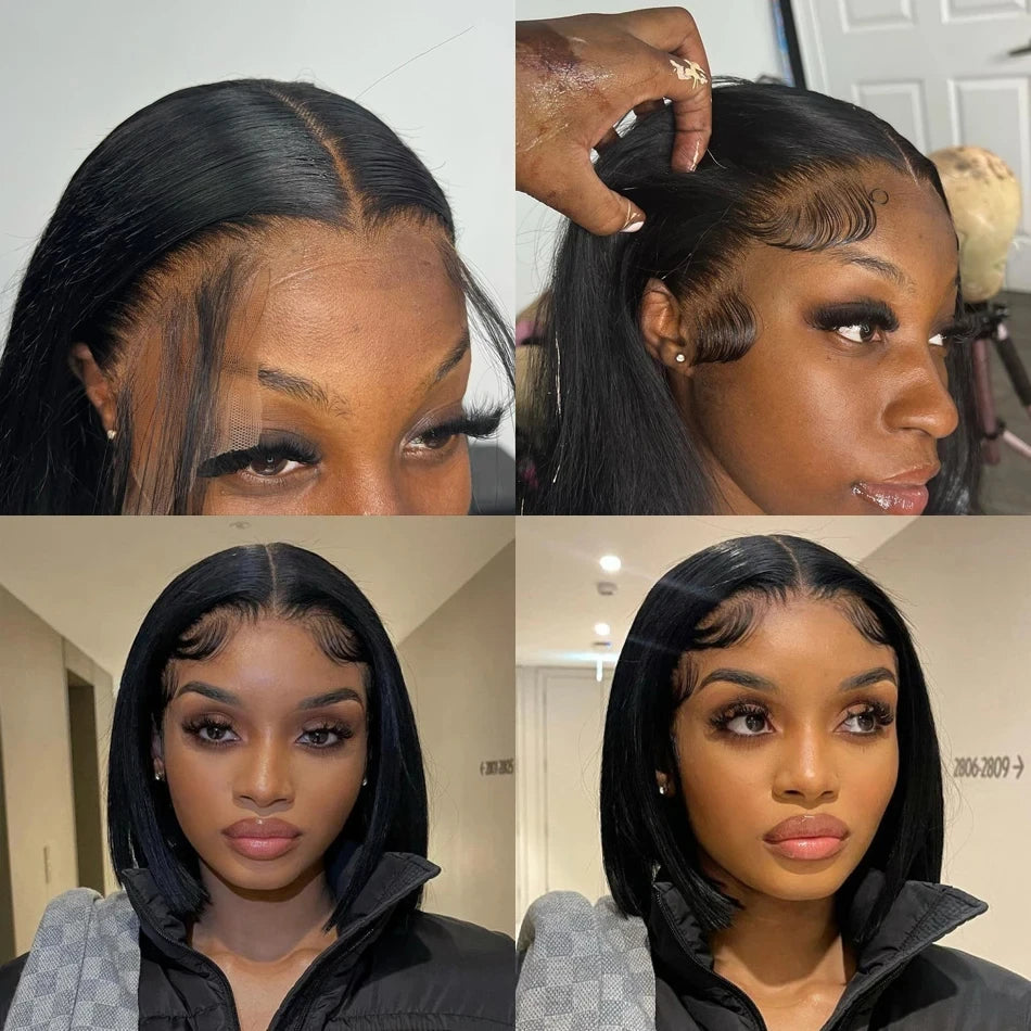 13x4 Bone Straight Bob Wig — Pre Plucked | 100% Remy Human Hair