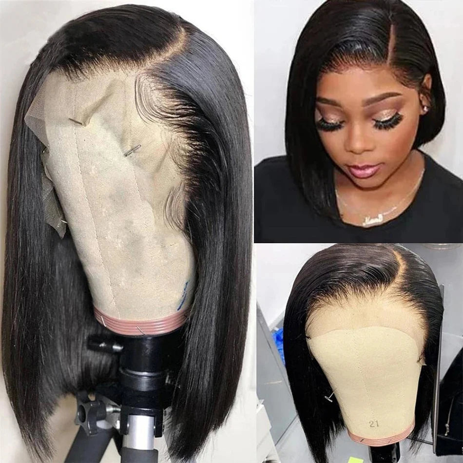 13x4 Bone Straight Bob Wig — Pre Plucked | 100% Remy Human Hair