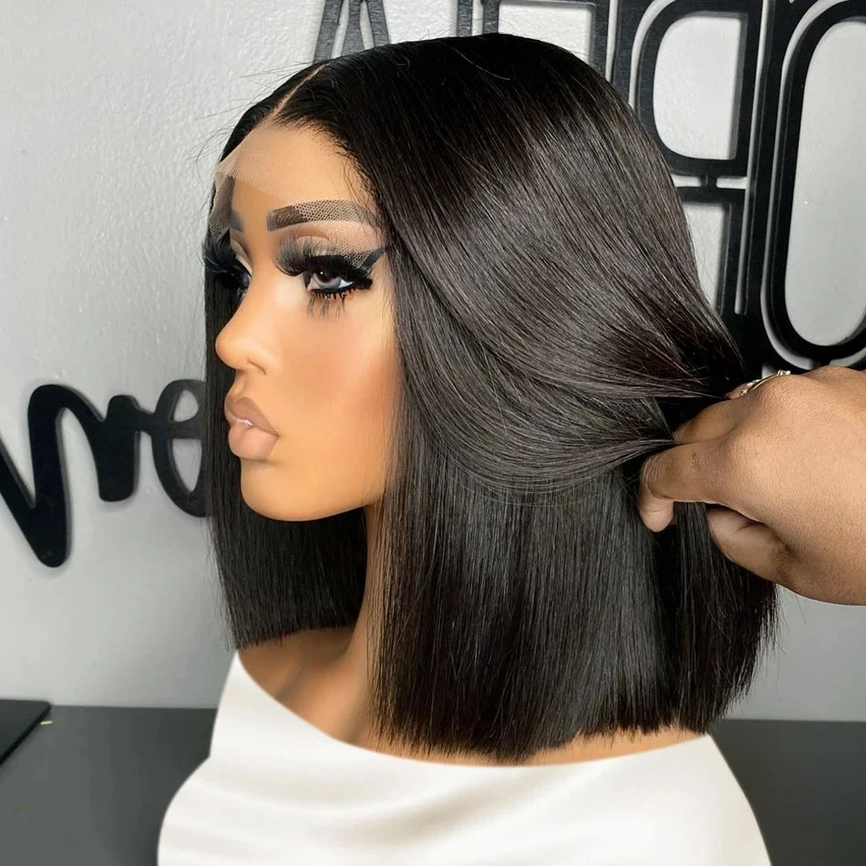 13x4 Bone Straight Bob Wig — Pre Plucked | 100% Remy Human Hair