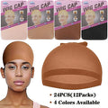 Nylon Wig Caps | 24 Pack | 4 Colors | One Size Fits All