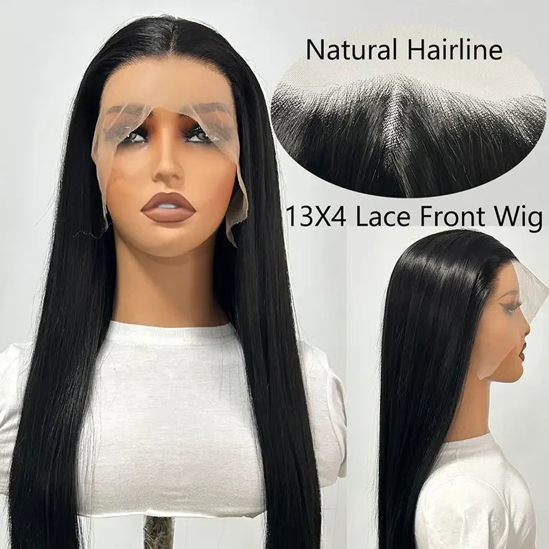 13x4 Straight Lace Front Wig — Swiss Lace | Natural Hairline