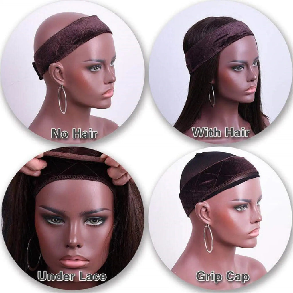 Wig Grip Band & Dome Mesh Wig Cap Set | Multiple Colors
