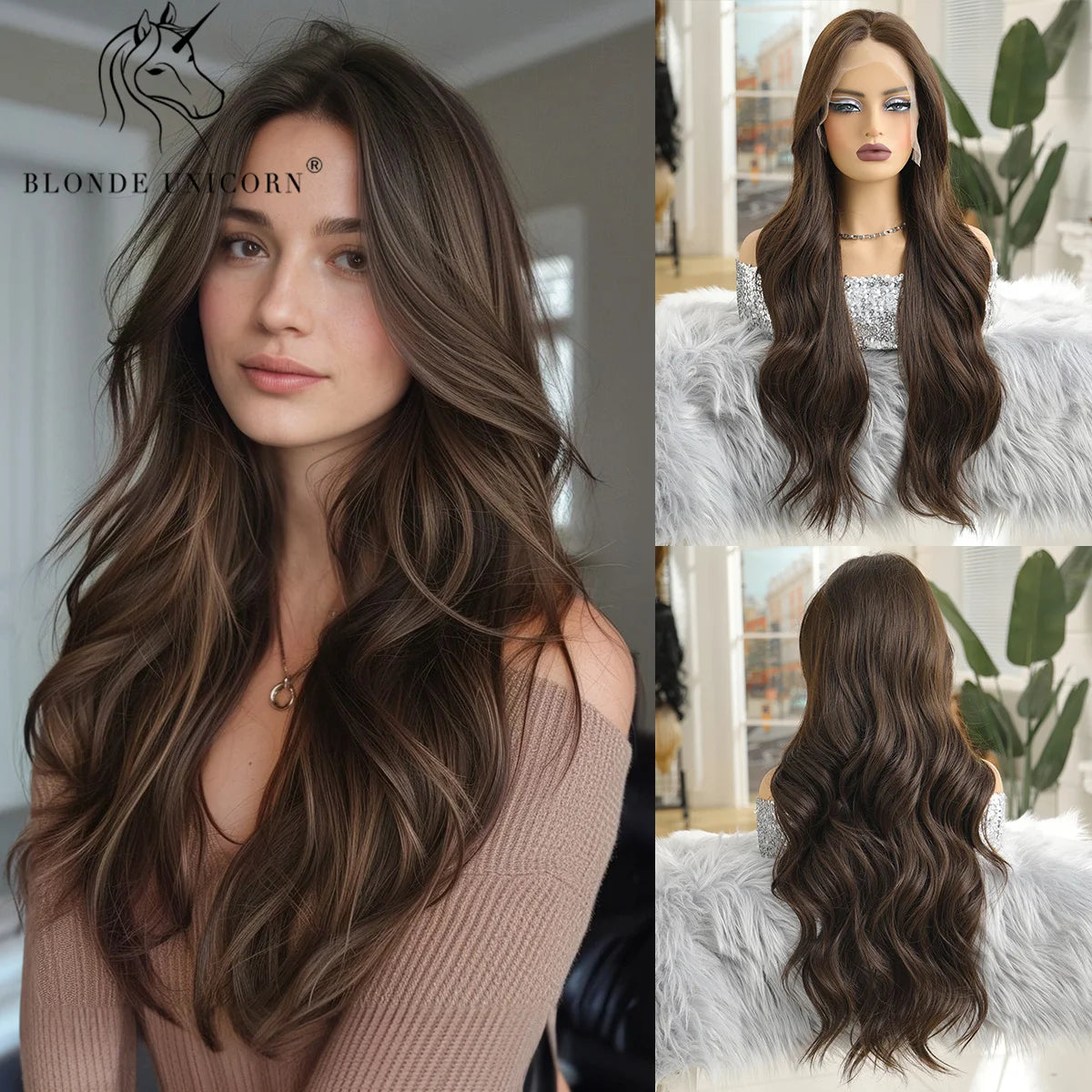 13x6 Blonde Golden Straight Lace Front Wig — Synthetic | Daily Wear