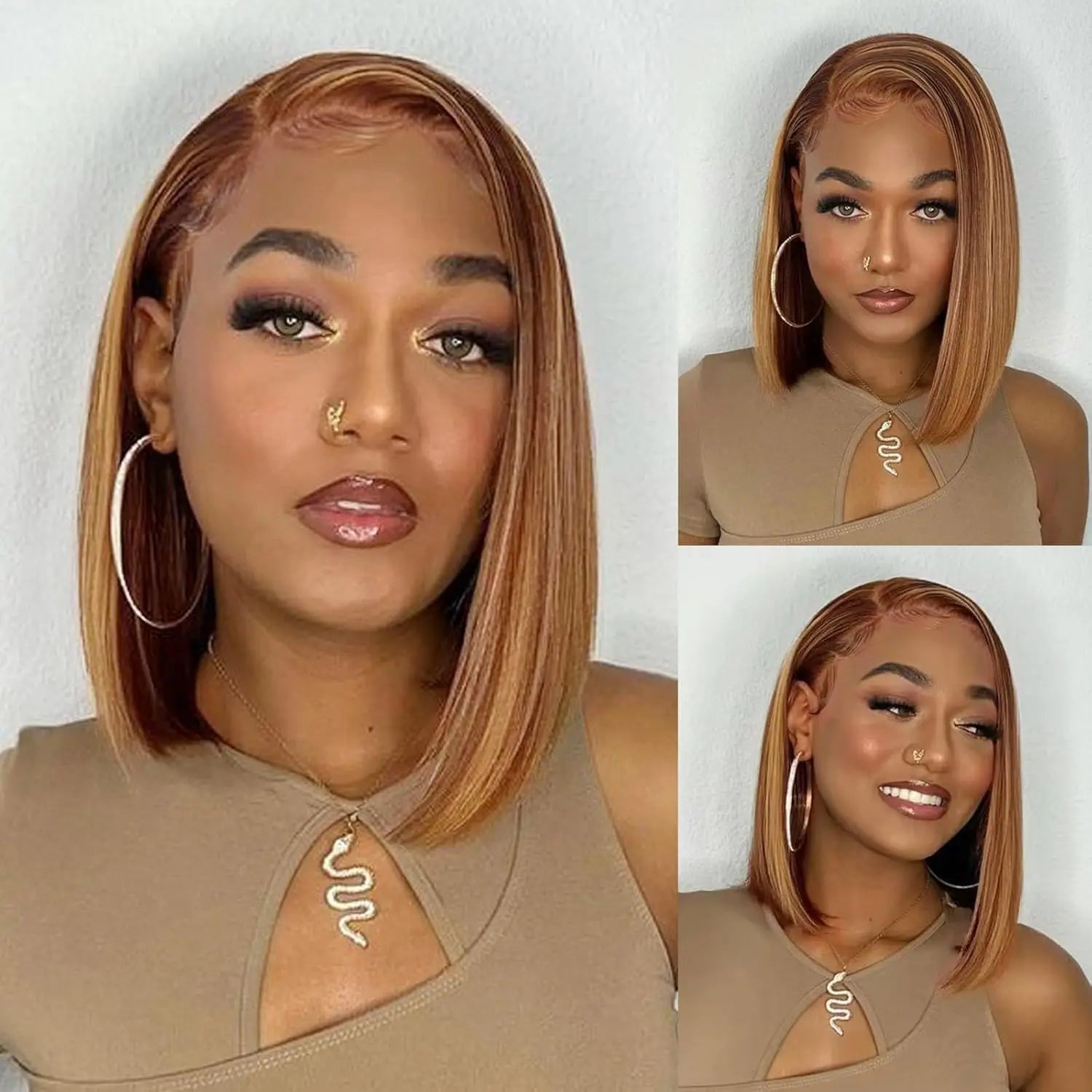13x4 Honey Blonde Ombre Bob Wig — 100% Remy Human Hair | Brazilian