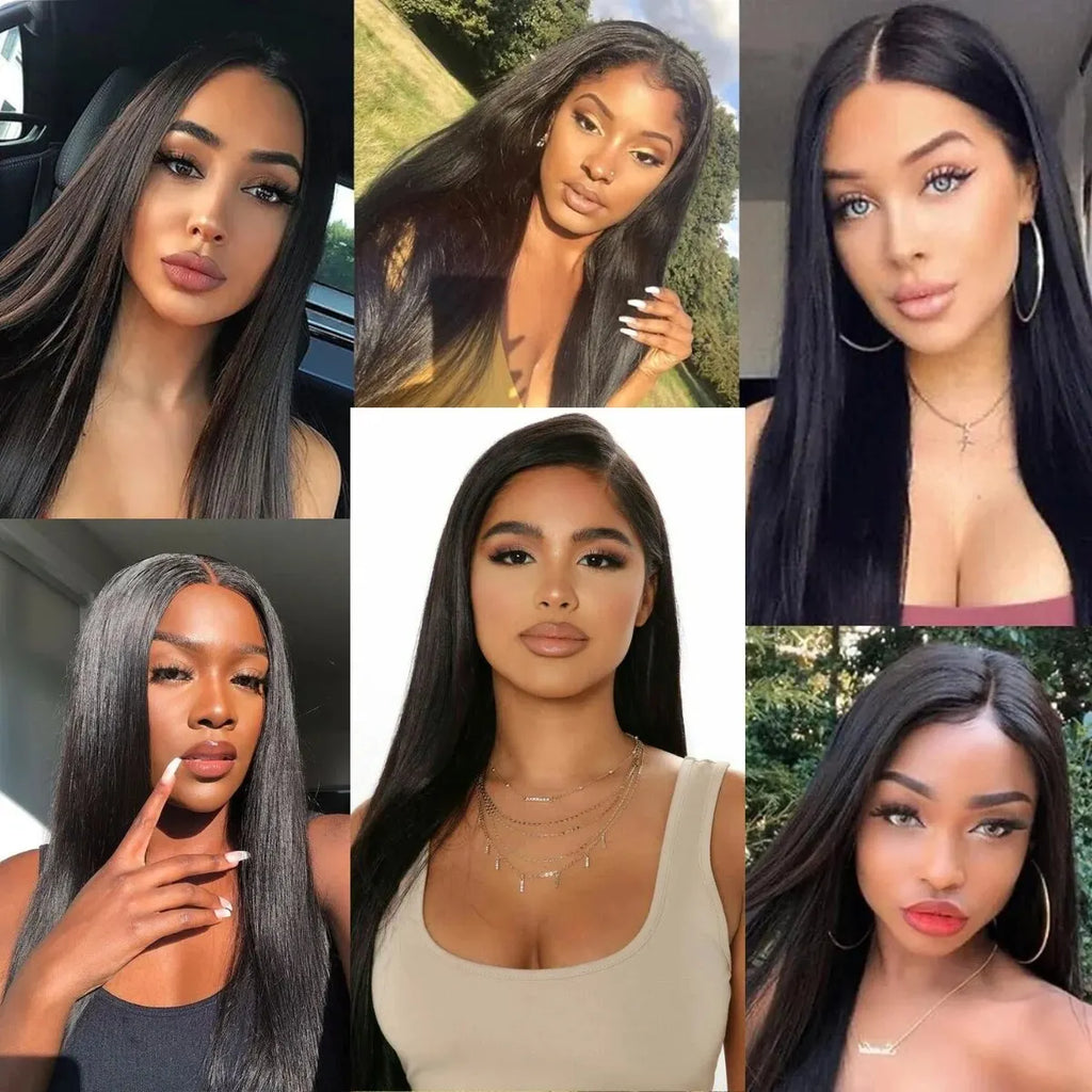 Long Straight Black Lace Front Wig — Pre Plucked | Natural Hairline