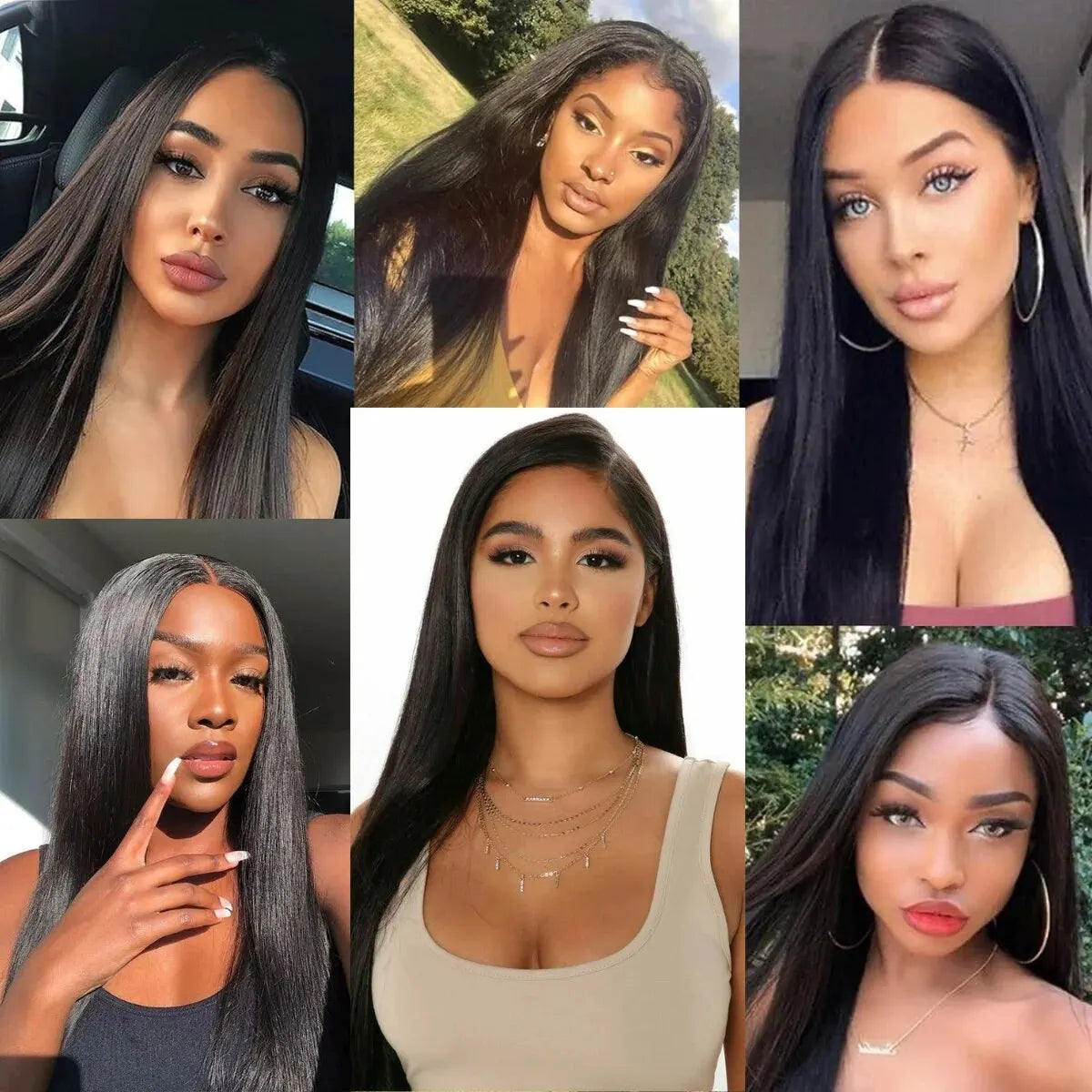 Long Straight Black Lace Front Wig — Pre Plucked | Natural Hairline
