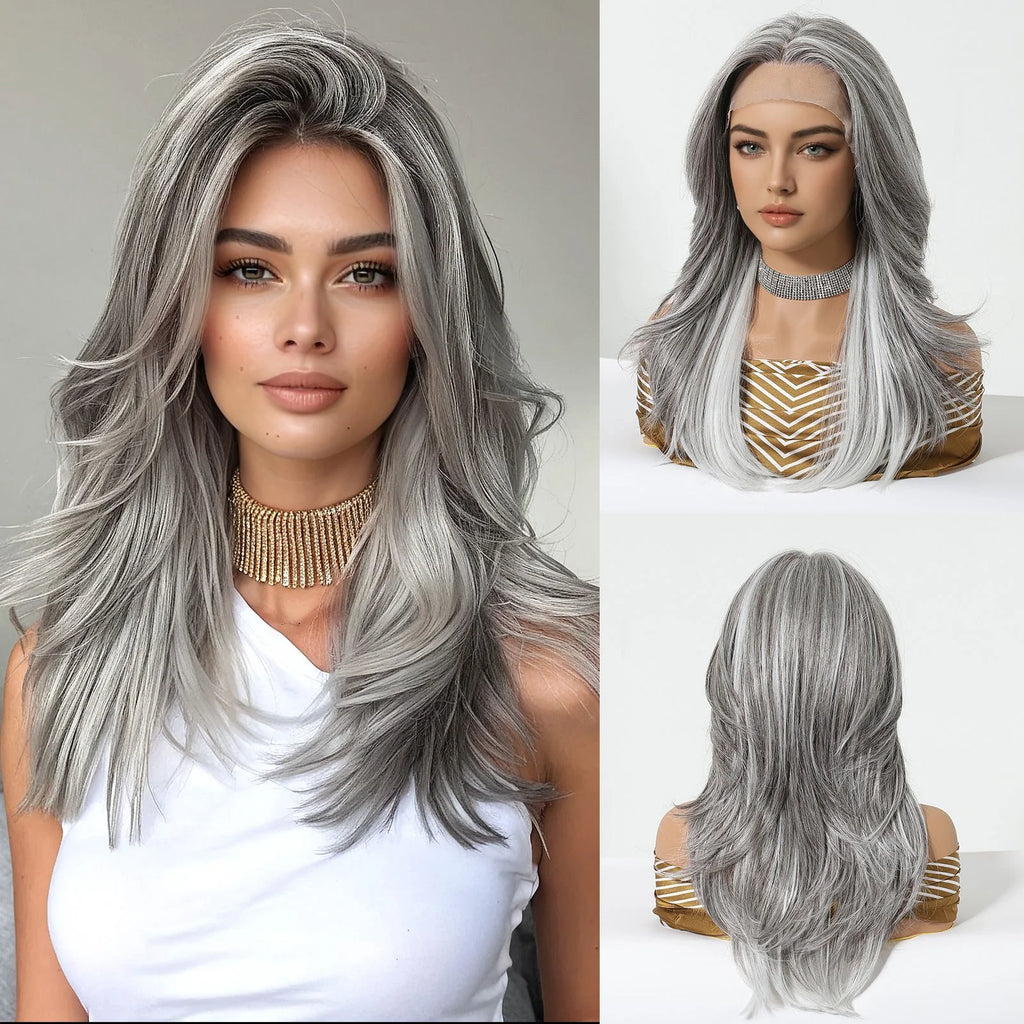 13x6 Blonde Golden Straight Lace Front Wig — Synthetic | Daily Wear