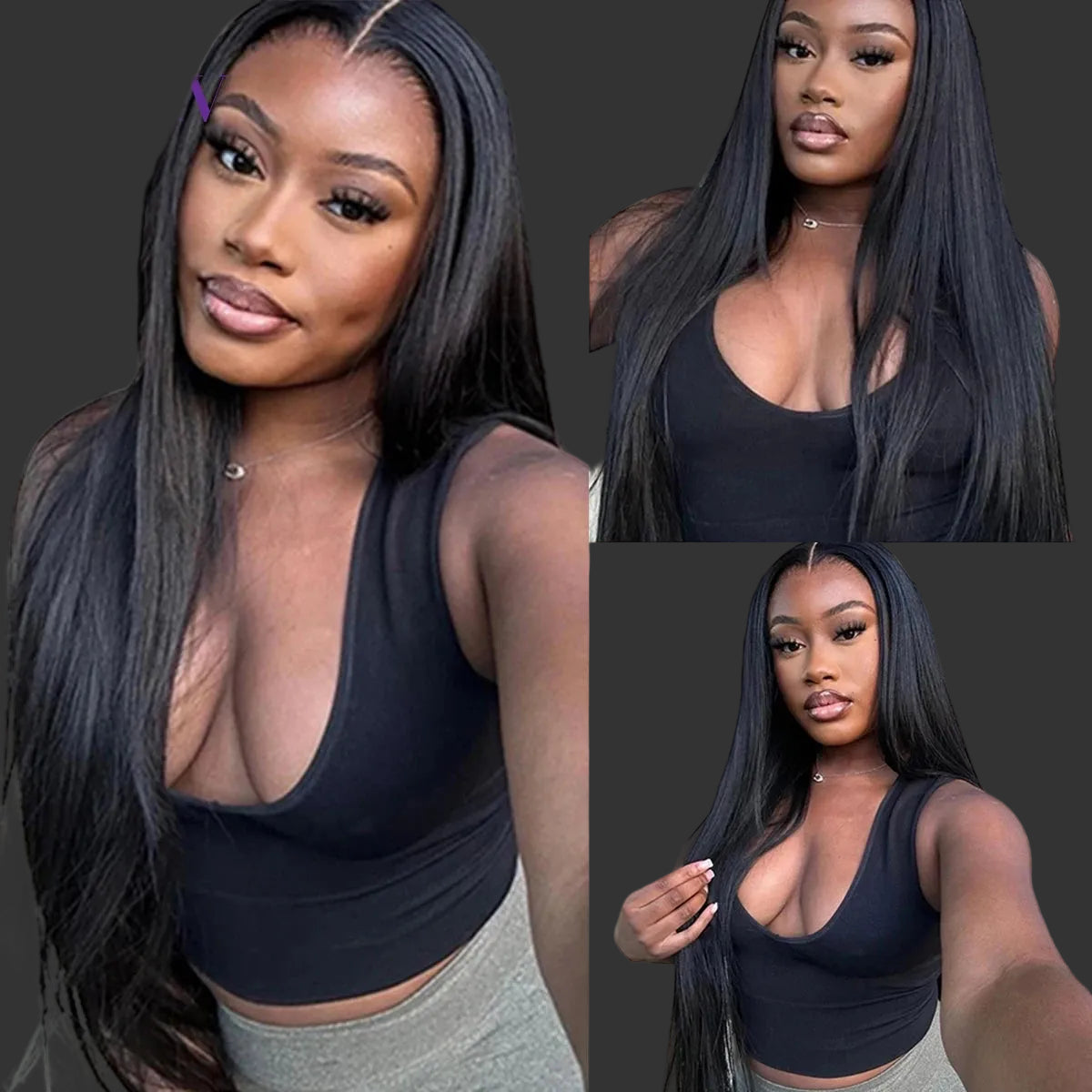 Black Silky Straight Lace Front Wig
