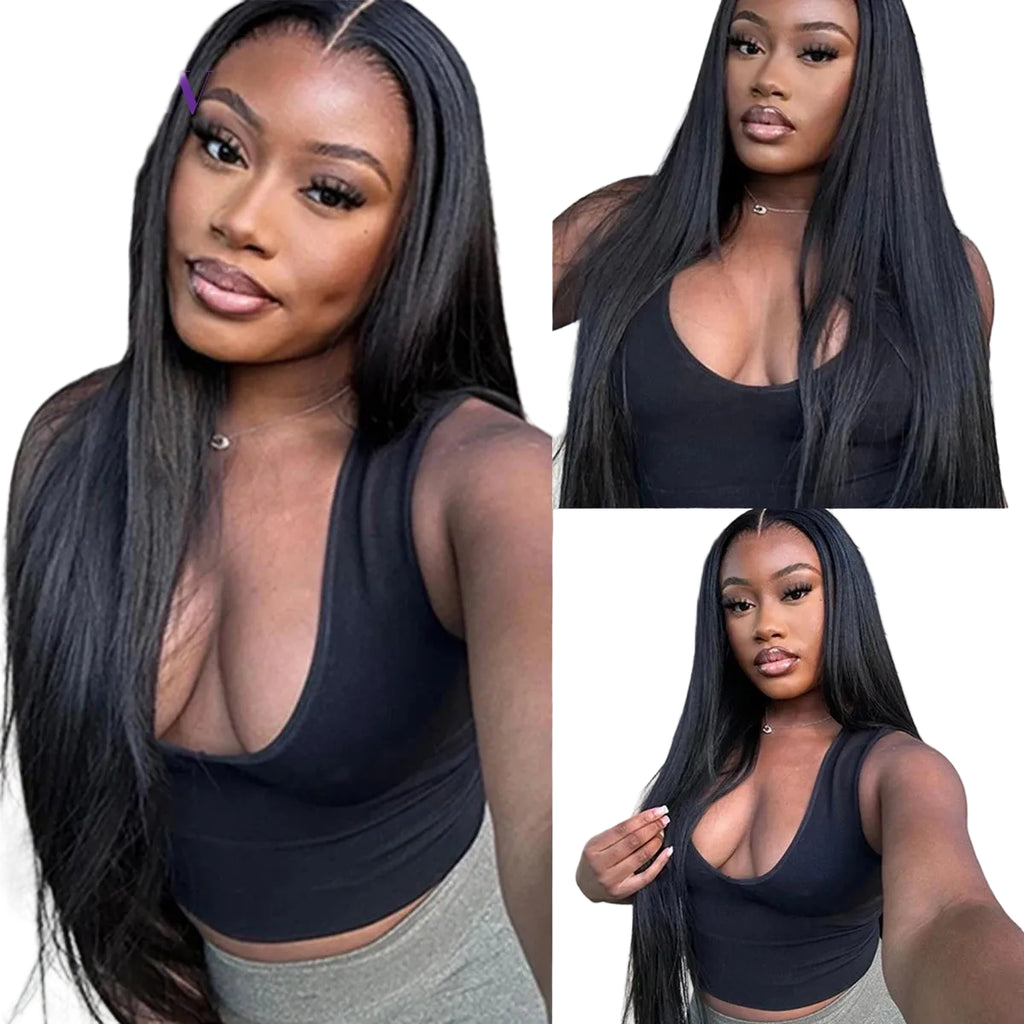 Black Silky Straight Lace Front Wig