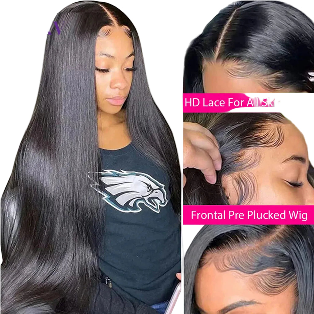 Black Silky Straight Lace Front Wig