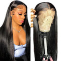 Black Bone Straight Lace Front Wig