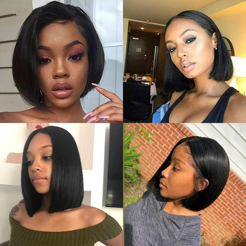 13x4 Bone Straight Bob Wig — Pre Plucked | 100% Remy Human Hair